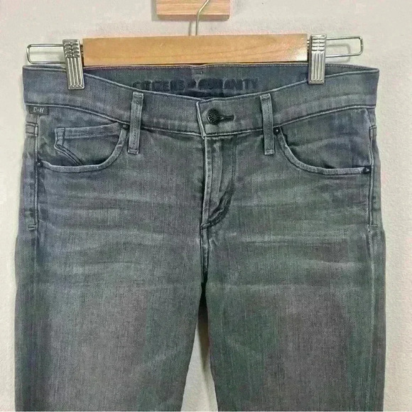 Citizens Of Humanity Avedon Low Rise Skinny Jeans, Dark Gray Washed Size 27 - Picture 2 of 12